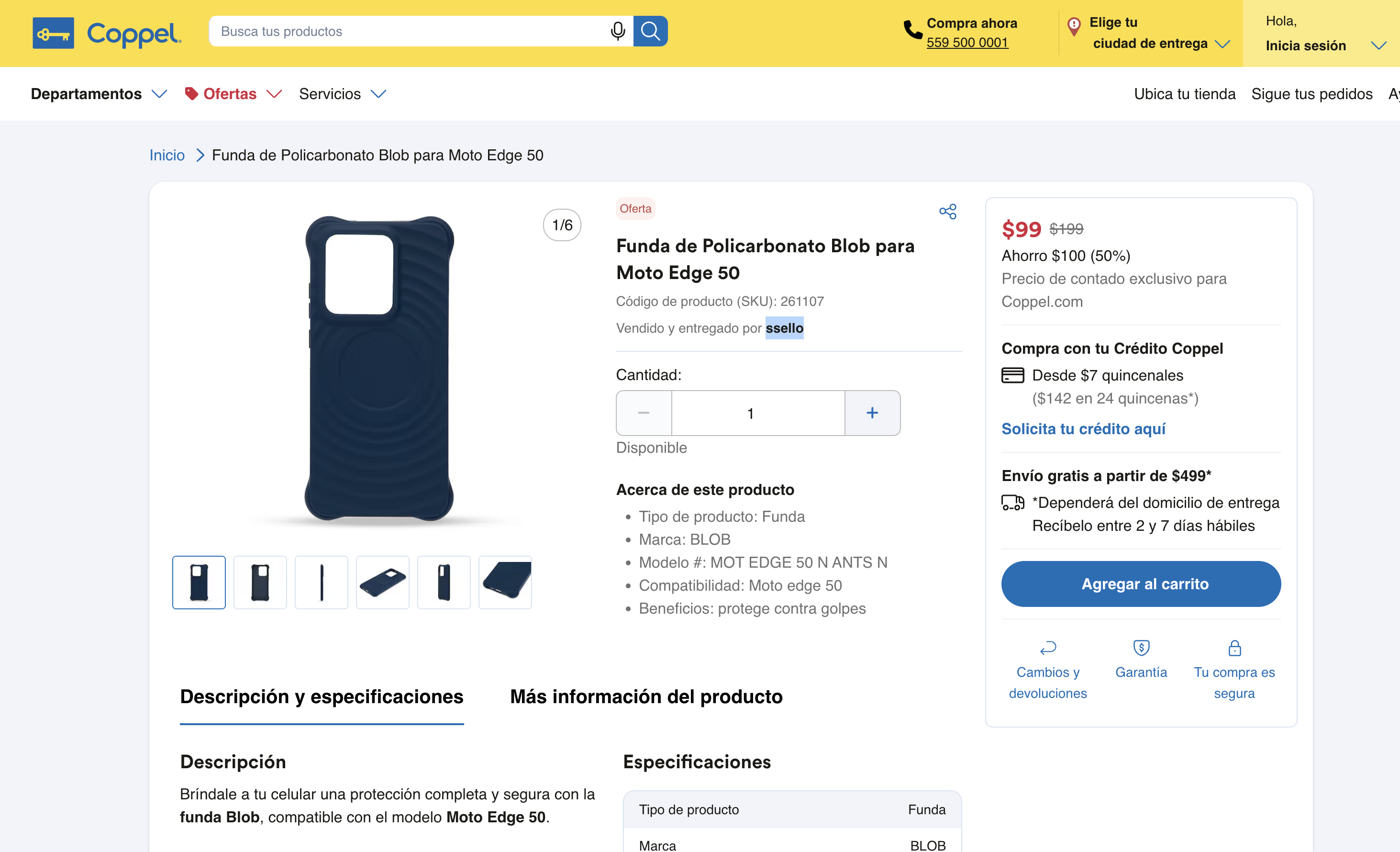 Coppel Mexico - Electronics Product Page